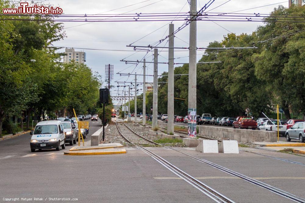 Immagine Il percorso della metrotranvia (Light Rail) in Avenida Belgrano a Mendoza, Argentina. - © Matyas Rehak / Shutterstock.com