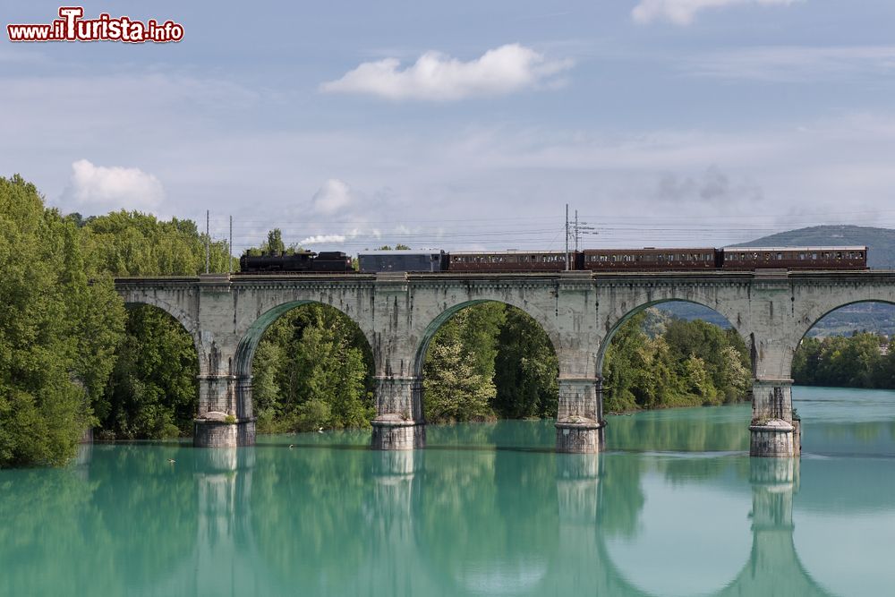 Immagine Il ponte ferriovario sul fiume Isonzo a Gorizia, Friuli Venezia Giulia