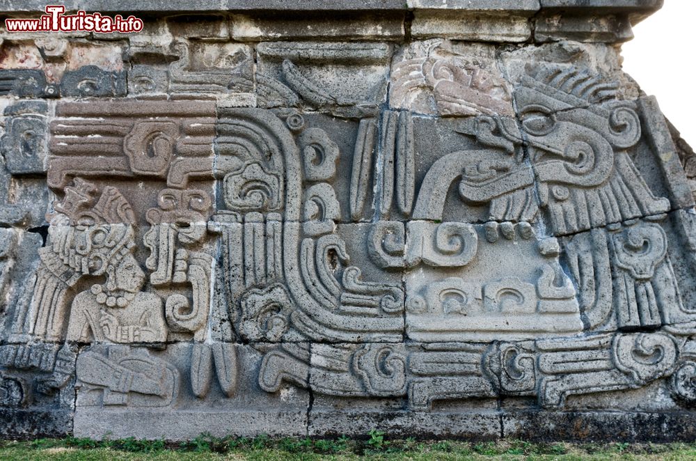 Immagine Il serpente piumato nel sito archeologico di Xochicalco nel Morelos in Messico.