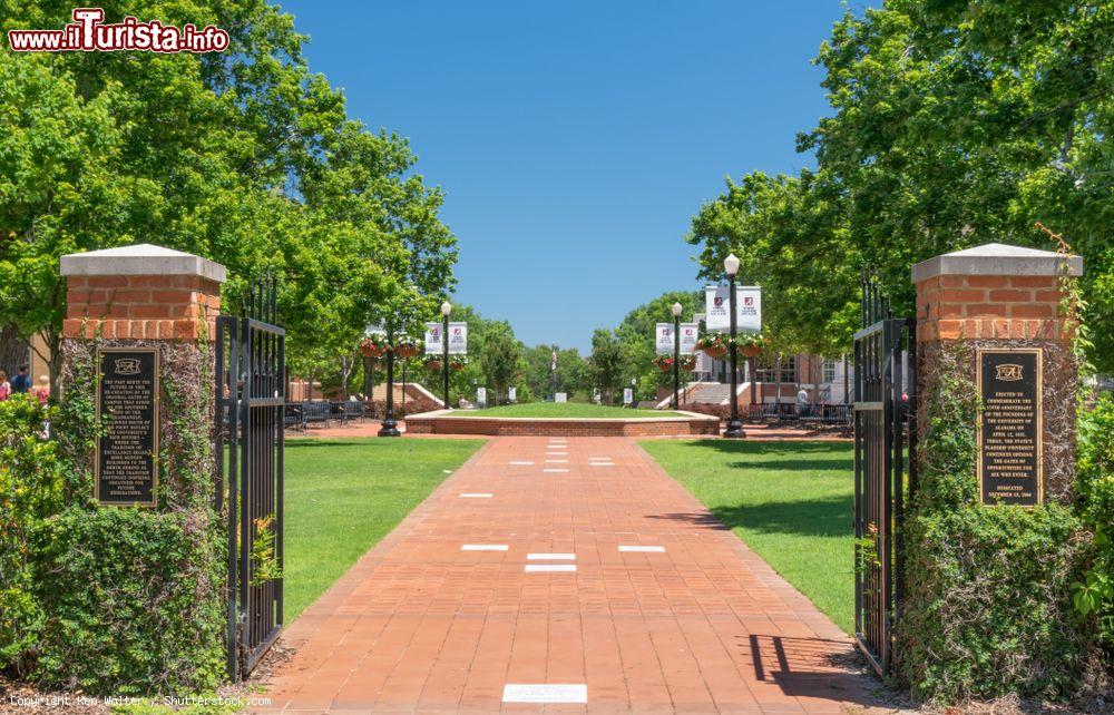 Immagine Ingresso al campus dell'Università dell'Alabama, Tuscaloosa, USA. Fondato nel 1831, questo centro di studi è noto anche con il nome di Crimson Tide  - © Ken Wolter / Shutterstock.com