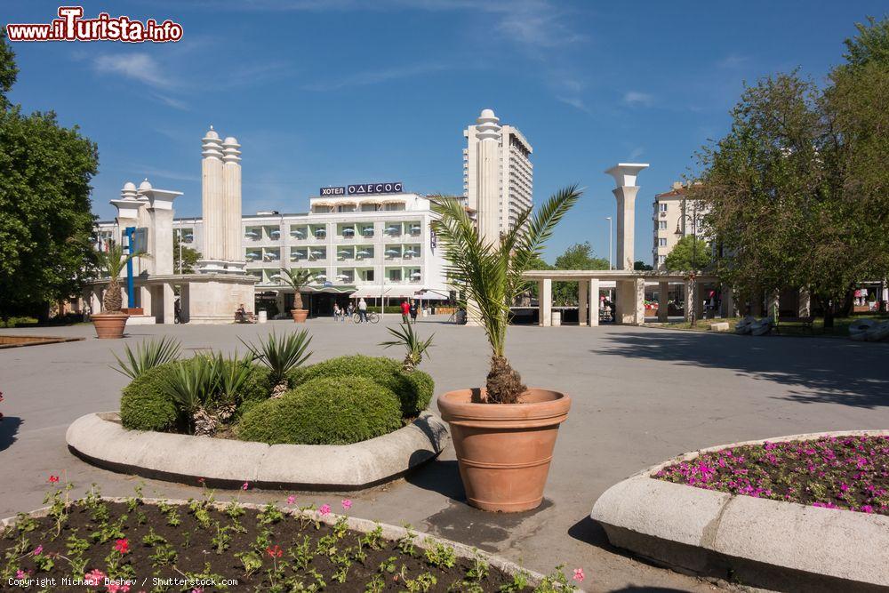 Immagine Ingresso centrale al Sea Garden di Varna, Bulgaria. E' il più grande e antico parco pubblico della città. Qui gli abitanti di Varna amano recarsi per rilassarsi e divertirsi. Fra i luoghi simbolo c'è il ponte dei desideri che si dice avveri i propri sogni se lo si attraversa camminado all'indietro e con gli occhi chiusi - © Michael Dechev / Shutterstock.com