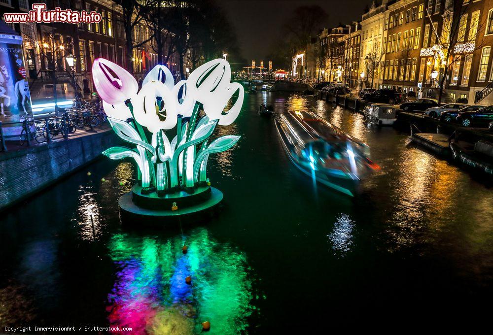 Immagine Ogni anno sono sempre di più le installazioni del Festival delle Luci di Amsterdam che usano le tecnologie all’avanguardia come i LED, capaci di offrire spettacolari risultati abbattendo i consumi - foto © InnervisionArt / Shutterstock.com