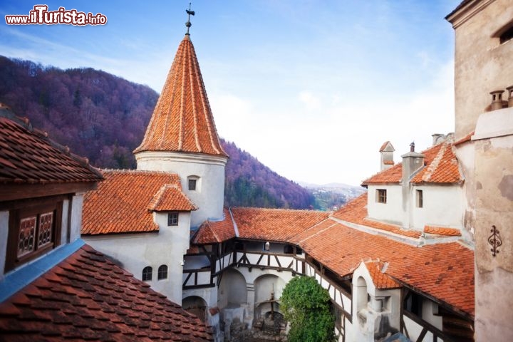 Immagine Cortile interno del Castello di Bran nel distretto di Brasov  - © Sergey Novikov / Shutterstock.com