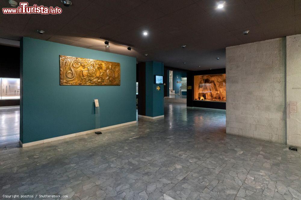 Immagine Interno del Tirana National Museum nel centro della capitale, Albania. Inaugurato nel 1981, questo spazio museale si sviluppa su una superficie di circa 27 mila metri quadrati - © posztos / Shutterstock.com