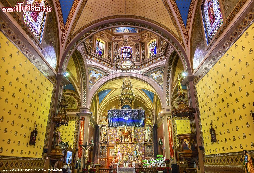 Immagine Interno della basilica dell'Immaculada Corazon de Maria a Guanajuato, Messico. La sua costruzione venne iniziata nel 1700 e terminata nel 1775 - © Bill Perry / Shutterstock.com