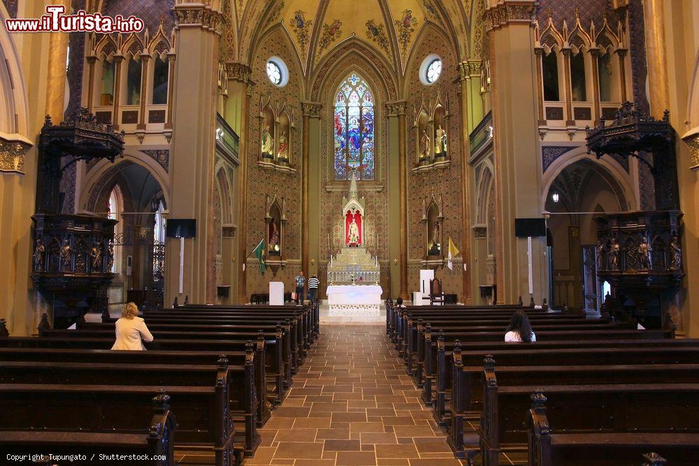 Immagine L'interno della cattedrale metropolitana di Curitiba, Brasile. La chiesa cattolica fu costruita nel 1894 e ospita la sede dell'arcivescovo - © Tupungato / Shutterstock.com