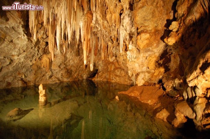 Immagine Interno delle grotte di Borgio Verezzi, Liguria. SOno un classico esempio di fenomeno carsico generate nel tempo dalla lenta erosione dell'acqua attraverso la roccia. Sono state scoperte nel 1933 - © Daniele Silva / Shutterstock.com