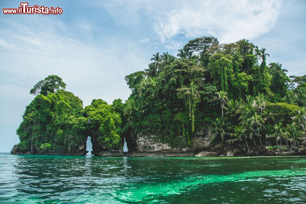 Immagine Island of Birds a Bocas del Toro, Panama. In questo territorio con roccia basaltica ricoperta di vegetazione tropicale trovano il loro habitat naturale numerose specie di uccelli.