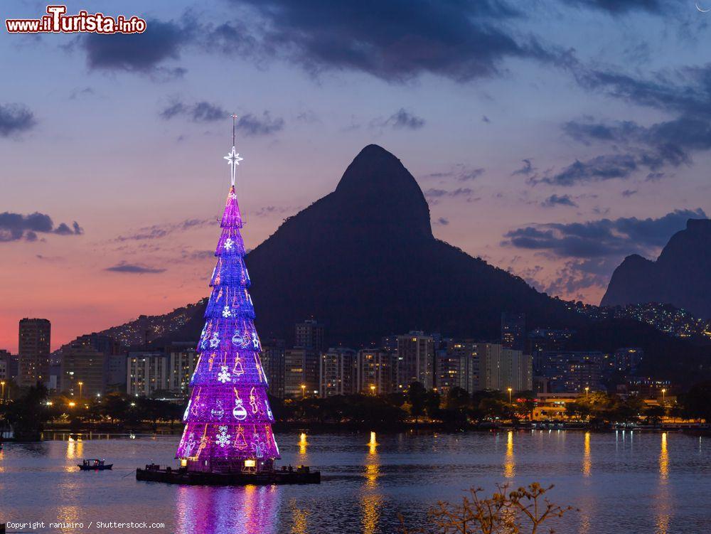 Immagine L'Albero di Natale galleggiante di Rio de Janeiro in Brasile - © ranimiro / Shutterstock.com