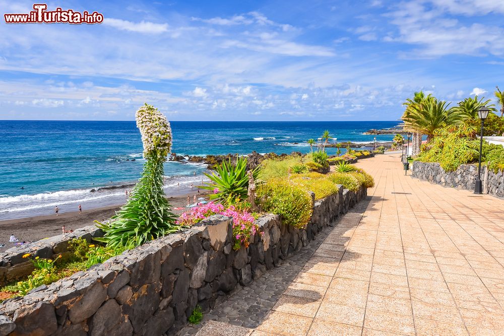 Immagine La bella passeggiata lungomare a Puerto de la Cruz, Tenerife, Spagna.