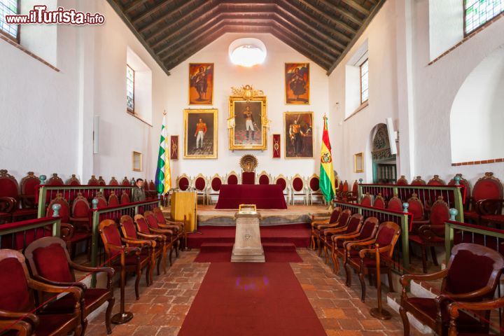 Immagine La Casa de la Libertad a Sucre, Bolivia, è il luogo in cui venne firmata la dichiarazione d'indipendenza del paese sudamericano il 6 agosto 1825 - foto © saiko3p / Shutterstock