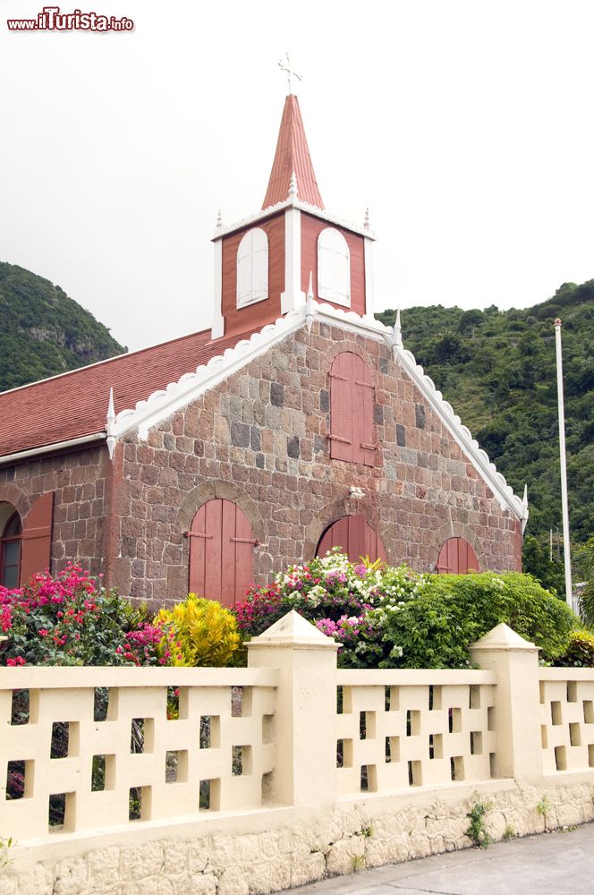 Immagine La chiesetta di Wesleyan Holiness sull'isola di Saba, Caraibi.