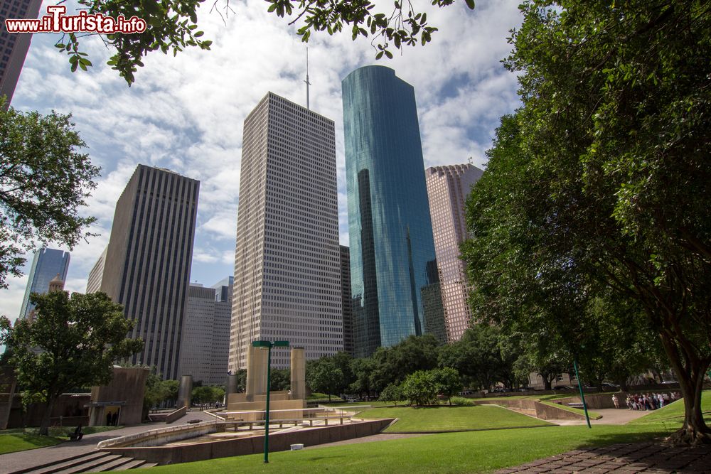 Immagine La città americana di Houston, Texas, famosa per essere un centro industriale.