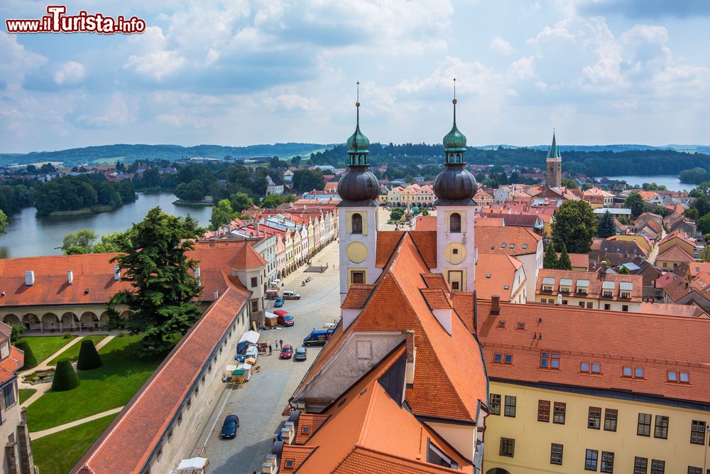Immagine La città storica di Telc vista dall'alto, Repubblica Ceca.
