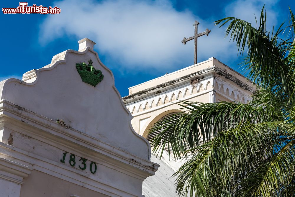 Immagine La data di costruzione di una chiesa nella città di Christiansted, isola di Saint Croix (arcipelago delle Isole Vergini), USA.