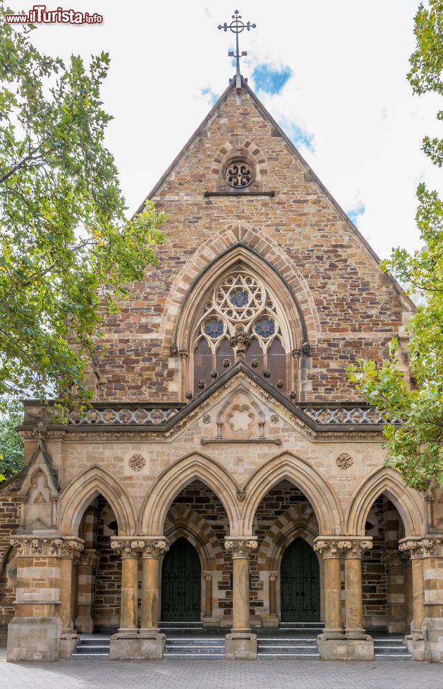 Immagine La facciata della chiesa Pilgrim Uniting di Adelaide, Australia.