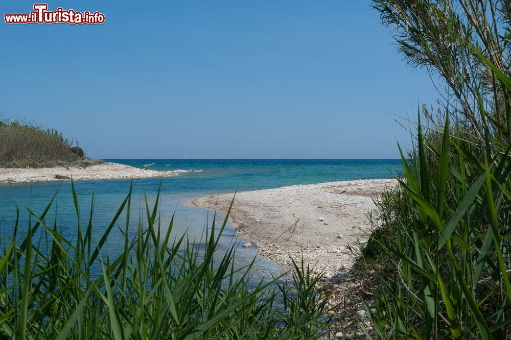 Immagine La foce del fiume Cassibile in Sicilia, e la spiaggia di Cavagrande