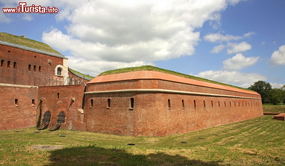 Immagine La fortezza di Zamosc, Polonia, fotografata in estate. Rinforzata con fortificazioni nel XVII° secolo, Zamosc resistette alle incursioni dei cosacchi e alle invasioni degli svedesi prima di cadere sotto la dominazione austriaca e quella russa.