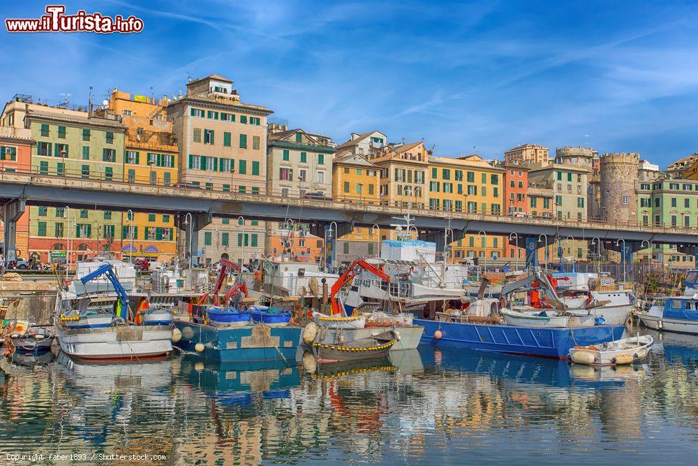 Immagine La marina e il centro storico di Genova, il capoluogo della Liguria - © faber1893 / Shutterstock.com