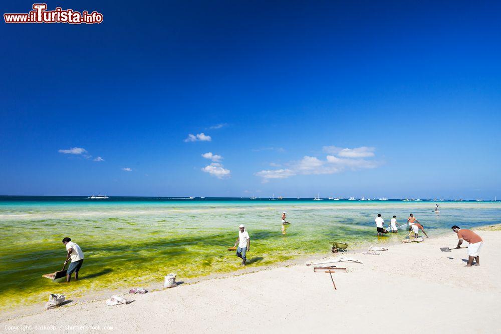 Immagine La pulizia della spiaggia di White beach a Boracay, isola delle Filippine - © saiko3p / Shutterstock.com
