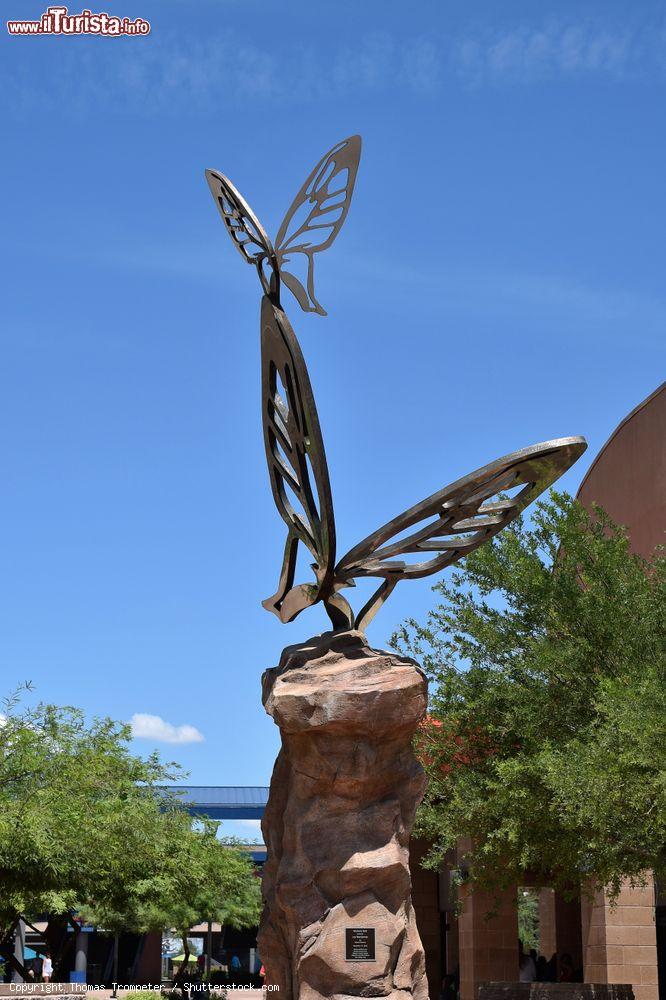 Immagine La scultura di una farfalla nella città di Scottsdale, USA, al Butterfly Wonderland. Siamo nel più grande conservatorio di farfalle dell'intero paese con oltre 3 mila farfalle svolazzanti - © Thomas Trompeter / Shutterstock.com