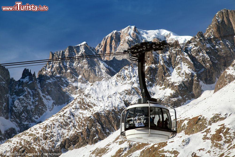Immagine La Skyway Monte Bianco, la fantastica funivia che da Courmayer sale sul grande massiccio alprino. - © Julia Kuznetsova / Shutterstock.com