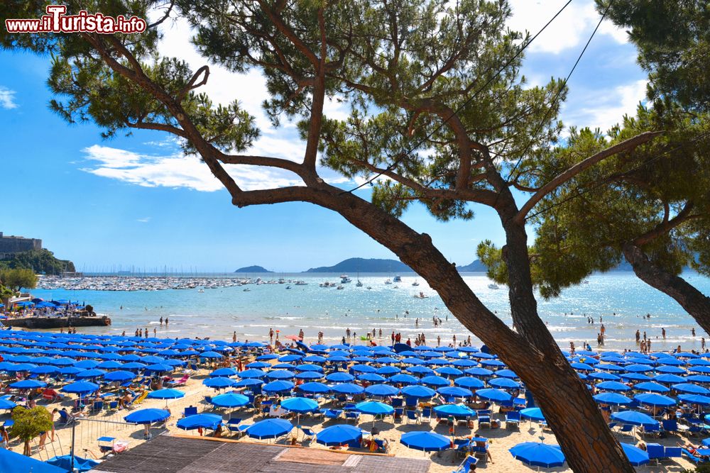 Immagine la spiaggia Baia Blu di Lerici sulla riviera di Levante in Liguria
