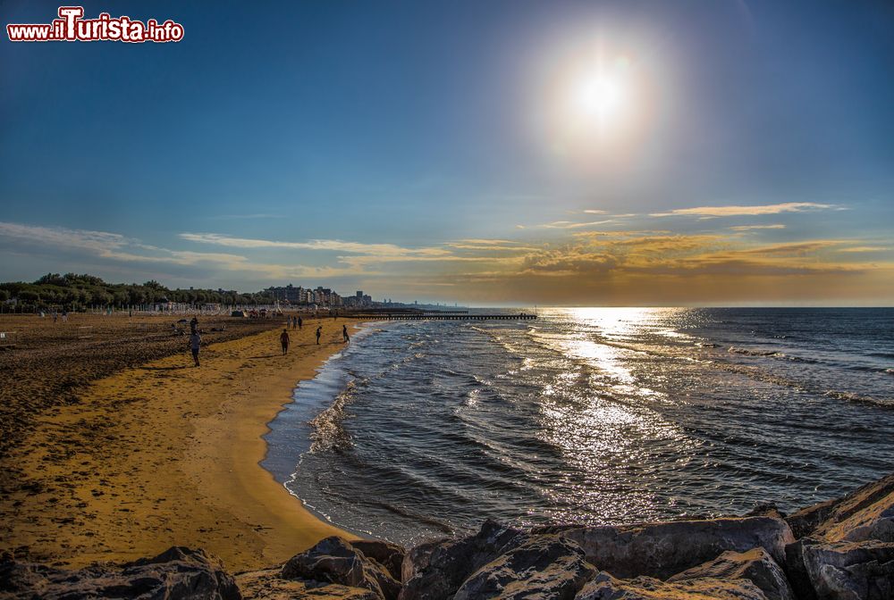 Immagine La spiaggia del Lido di Jesolo sulle coste del Veneto, Mare Adriatico