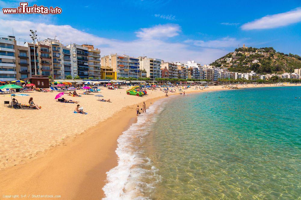 Immagine La spiaggia di Blanes in una giornata soleggiata, Costa Brava, Spagna. Il litorale è lungo quasi 4 chilometri e le sue spiagge sono 5 - © S-F / Shutterstock.com