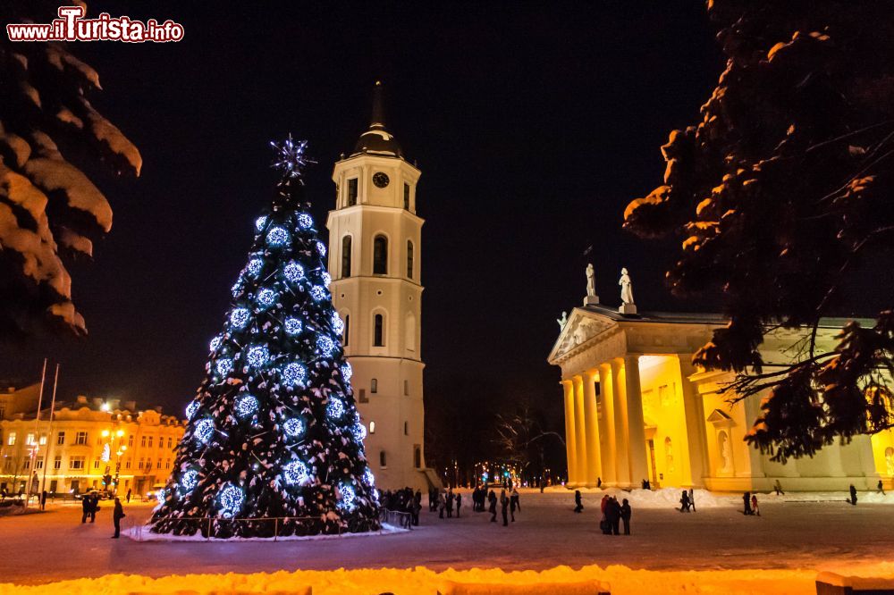 Immagine La splendida piazza della Cattedrale di Vilnius durante l'Avvento