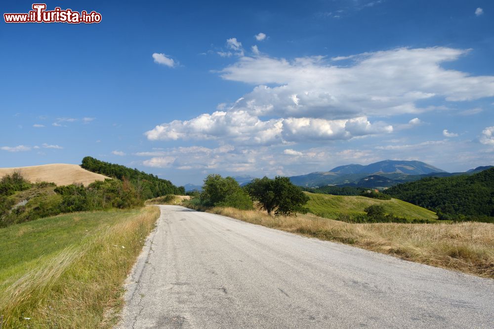 Immagine La strada che collega Lunano con Urbania in provincia di Pesaro, nelle Marche