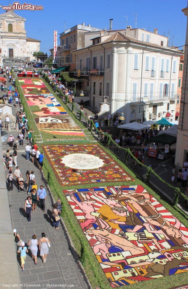 Immagine La straordinaria infiorata di Genzano di Roma, 350.000 fiori per la festa del Corpus Domini - © Millionstock / Shutterstock.com