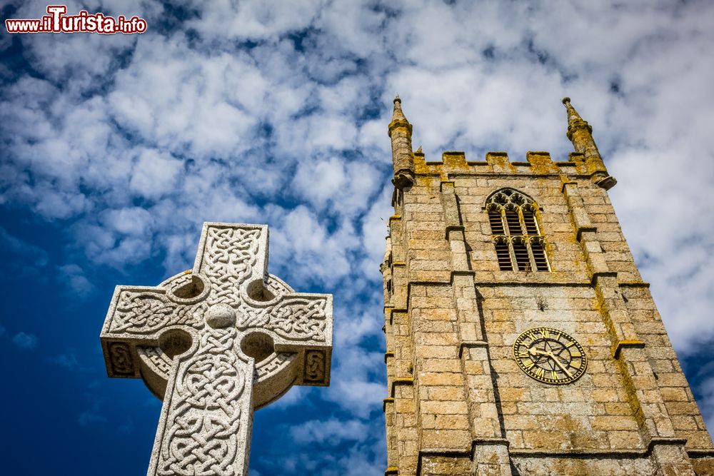 Immagine La torre dell'orologio della chiesa di St. La a St. Ives, Cornovaglia, Regno Unito.