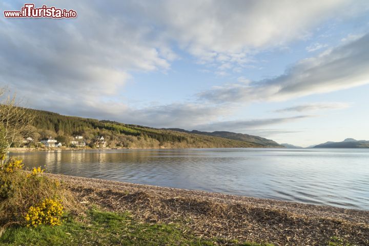 Immagine Il Lago di Loch Ness a Dores, siamo nelle Highlands della Scozia - © Jan Holm / Shutterstock.com