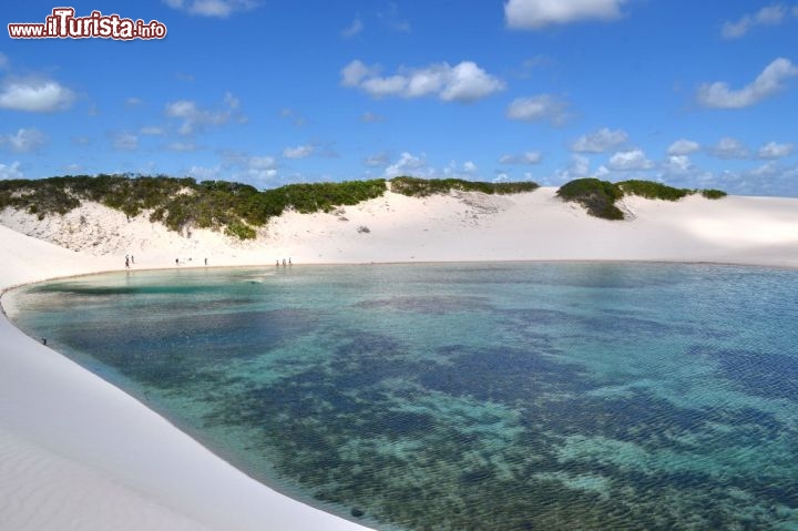 Immagine La spettacolare Lagoa Preguiças, nel Parco Nazionale dei Lençois Mranhenses, presso Barreirinhas, in Brasile.