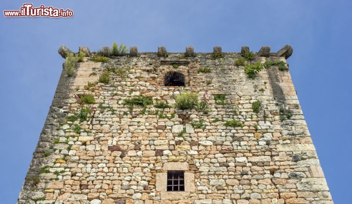 Immagine L'antica torre del castello a Torri del Benaco, Verona, Veneto. Il castello scaligero è una fortezza di origine romana costituita da tre torri e un mastio. Al suo interno si trova il museo etnografico © 148601165 / Shutterstock.com