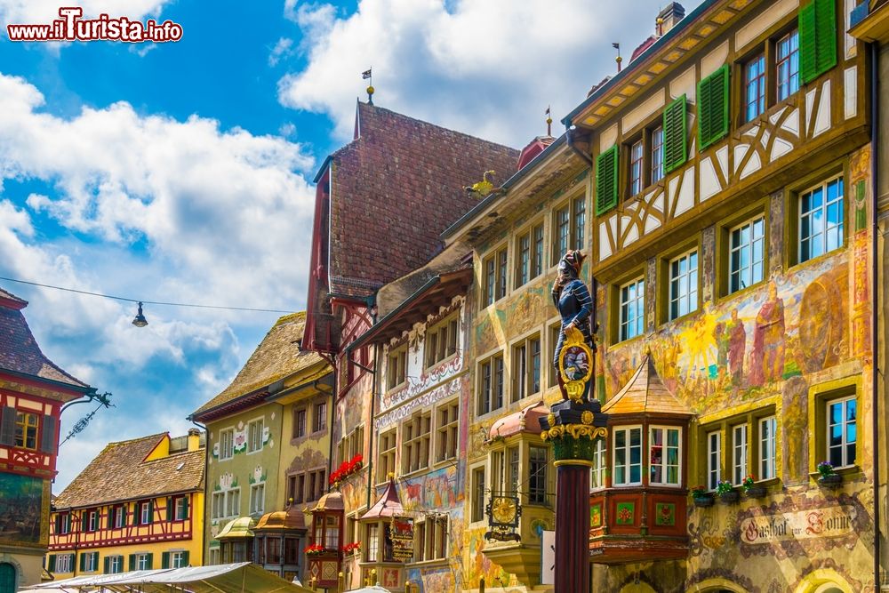 Immagine Le case colorate del centro di  Stein am Rhein in Svizzera