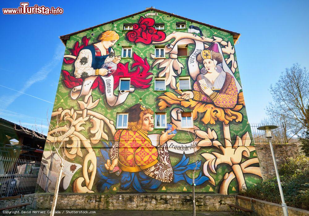 Immagine Le case colorate dell'itineraio dei murales a Vitoria Gasteiz, Spagna - © David Herraez Calzada / Shutterstock.com