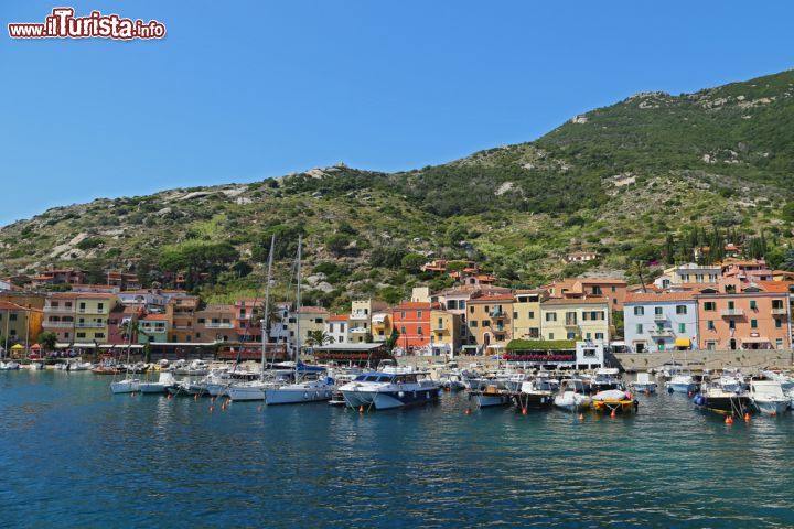 Immagine Le case colorate di Giglio Porto, sulla costa orientale dell'isola toscana - © trotalo / Shutterstock.com