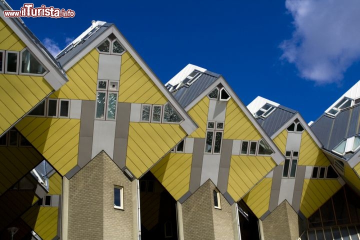 Immagine Le case cubiche di Rotterdam Olanda sono opera dell'archittetto Piet Blom e sono considerate uno dei capolavori d'arte moderna in Olanda - © Peter Kirillov / Shutterstock.com