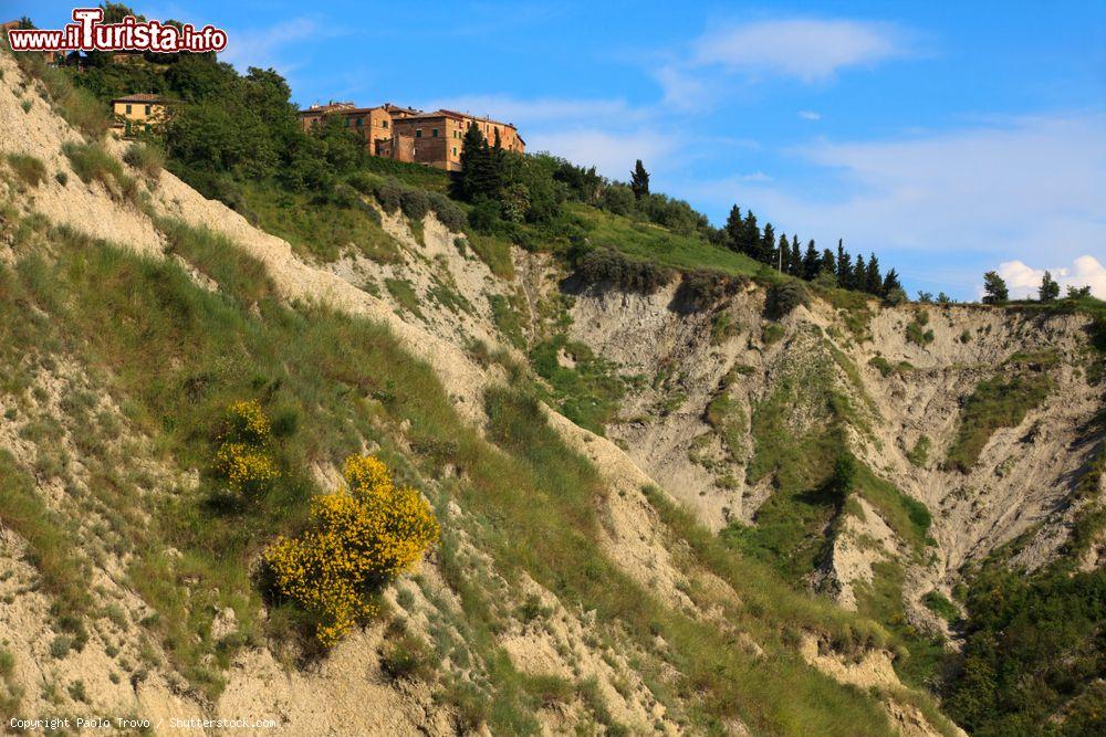 Immagine Le Crete Senesi e il borgo di Chiusure, frazione di Asciano in Toscana - © Paolo Trovo / Shutterstock.com