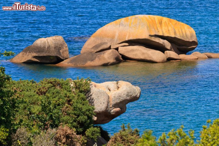 Immagine Le grandi rocce di granito sulla costa della Manica a Ploumanac'h, Francia
