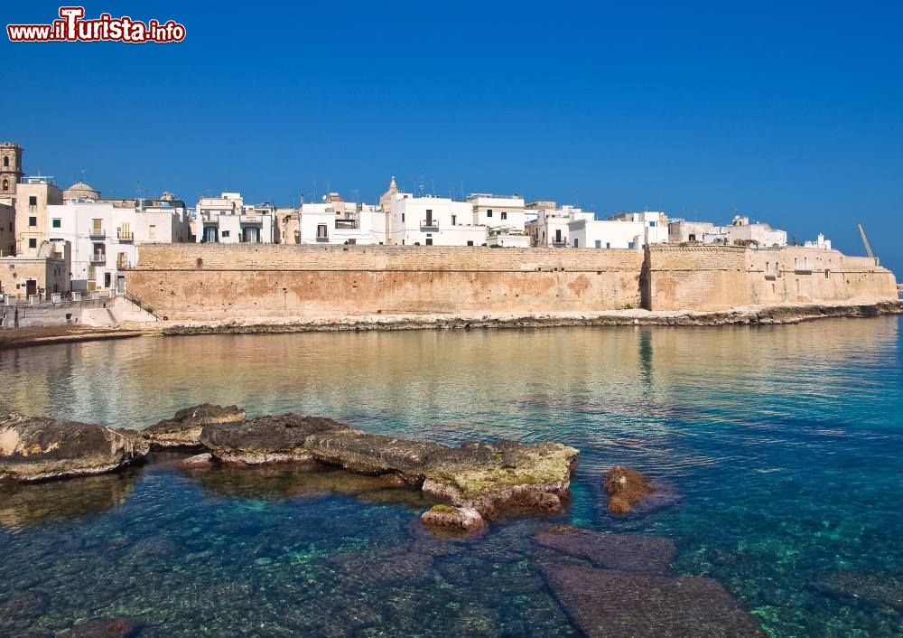 Immagine Le mura fortificate sul mare a Monopoli in Puglia.