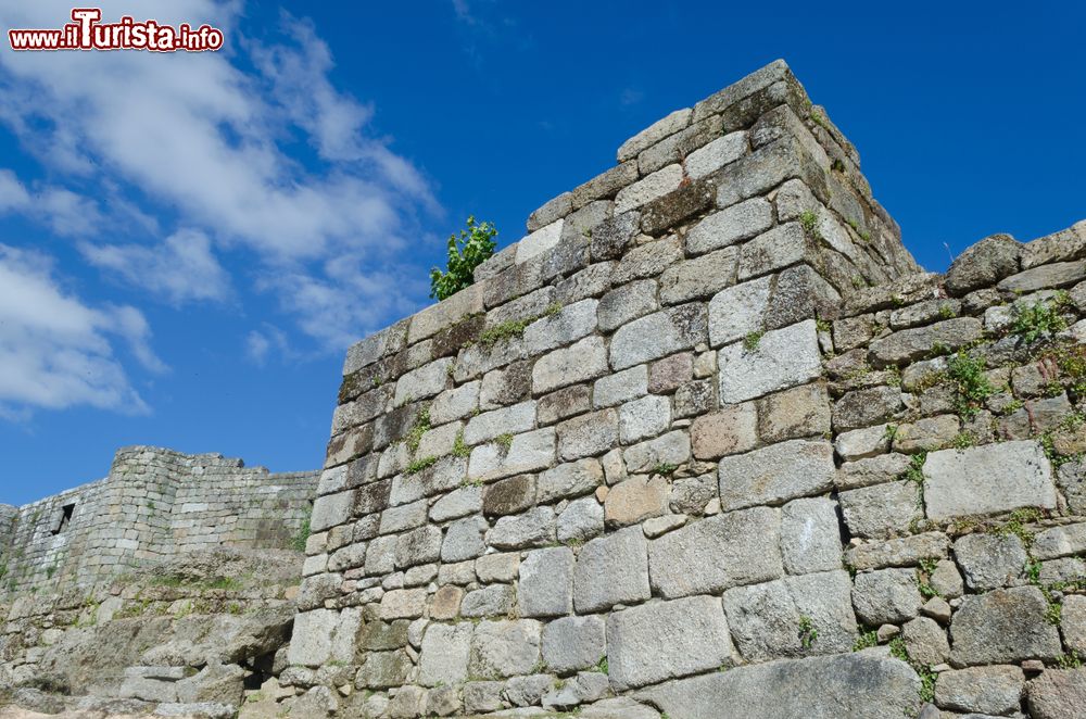 Immagine Le possenti mura del castello di Ribadavia, regione di  O Ribeiro, Ourense, Spagna. Questo maniero di dimensioni ridotte è situato all'ingresso della città vecchia.