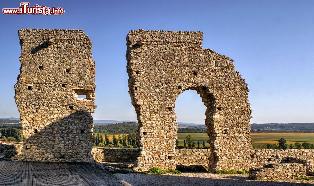 Immagine Le rovine del castello di Montemor-o-Velho, Portogallo. La fortezza svolse un importante ruolo nella lotta per la riconquista del territorio caduto in mano agli arabi.