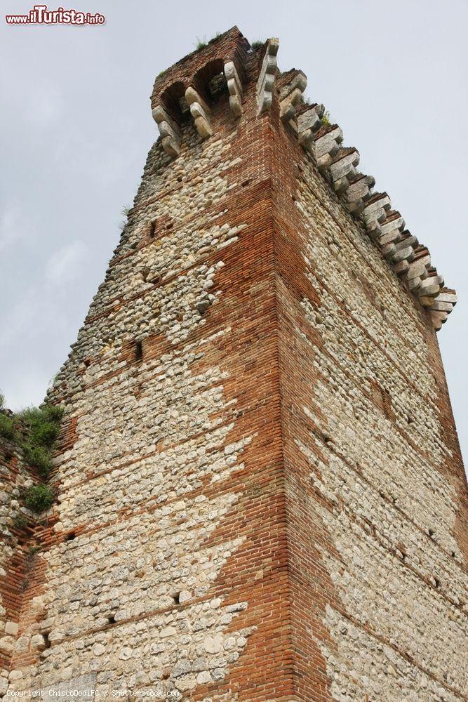 Immagine Le rovine dell'antica torre del castello medievale di Romeo a Montecchio Maggiore, Veneto - © ChiccoDodiFC / Shutterstock.com