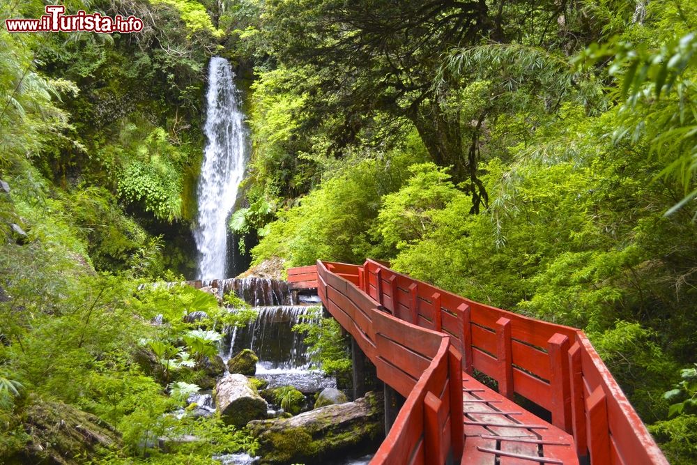 Immagine Le sorgenti naturali Termas Geometricas nei pressi della città di Conaripe, Pucon, Cile.