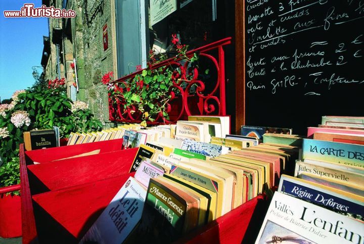 Immagine Libri esposti in una delle tante librerie di Bécherel. - © Franck Hamon / Maison du Livre et du Tourisme Bécherel Bretagne