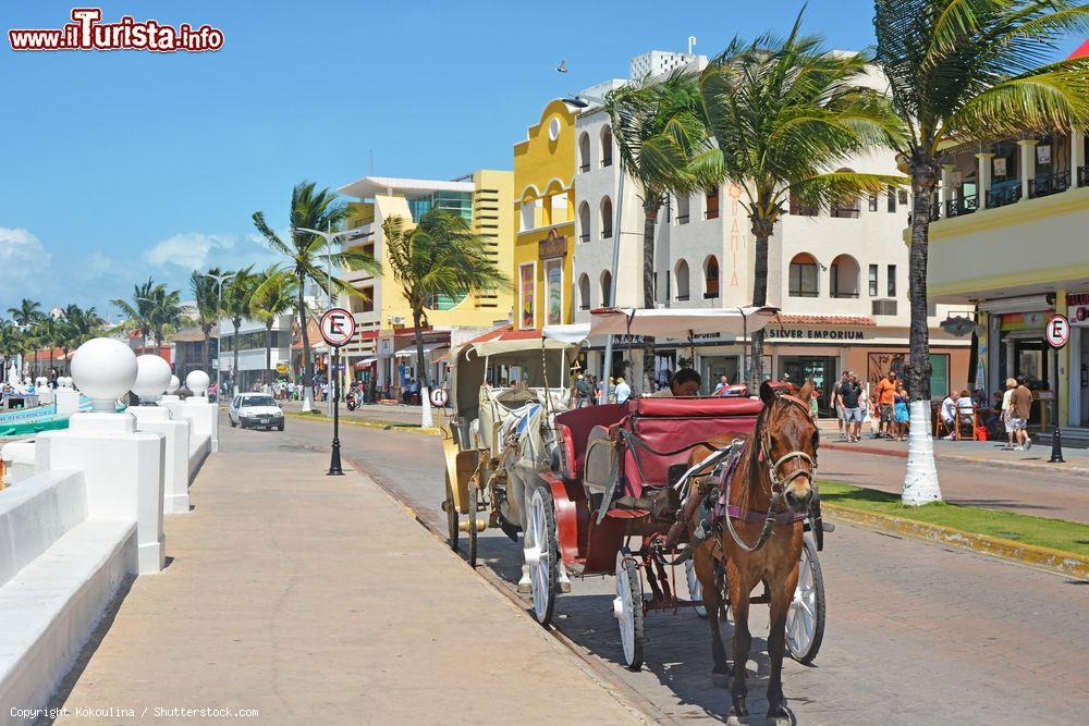 Immagine Il lungomare della cittadina di San Miguel de Cozumel, il principale centro abitato dell'isola di Cozumel, Messico - foto © Kokoulina / Shutterstock.com