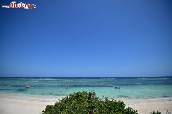 Immagine La spiaggia di Diani Beach, Kenya - La località kenyota di Diani Beach gode dello splendido mare dell'oceano indiano, e in particolare della barriera corallina, che garantisce a queste splendide spiagge un mare limpido e cristallino caratterizzato da sabbia bianca e coralli.  - © mambographer / Shutterstock.com